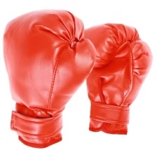 Перчатки боксёрские детские PVC, цвет красный