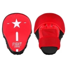 FIGHT EMPIRE Лапа боксёрская FIGHT EMPIRE, 1 шт., цвет чёрный/красный